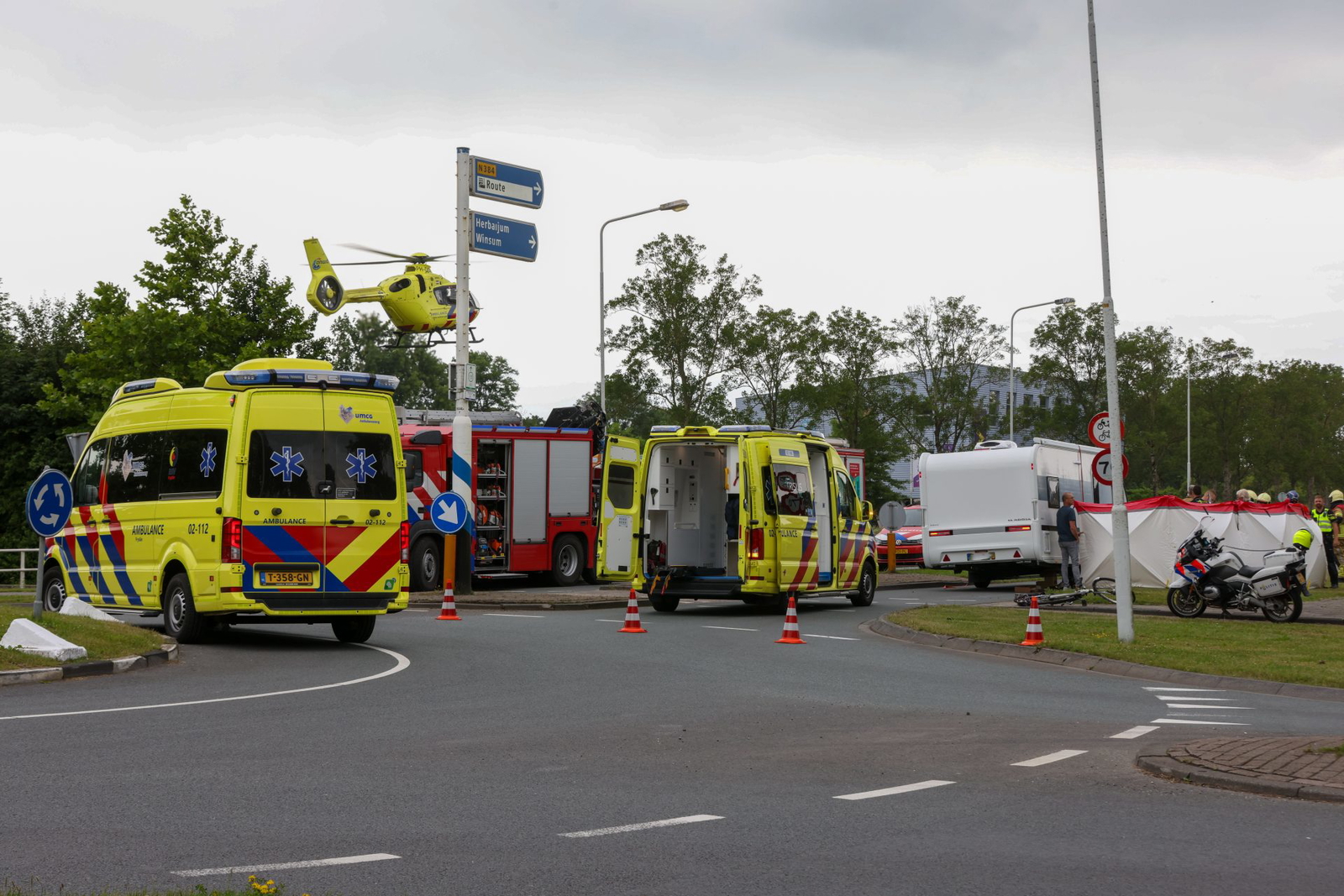 Fietser (86) zwaar gewond na aanrijding in Franeker