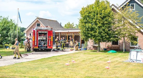 Brand in slaapkamer van woning in Noordwolde