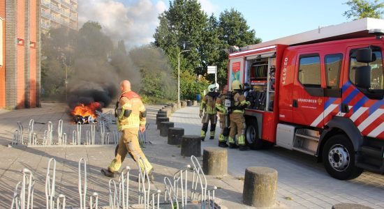 Scooter in brand gestoken in Leeuwarden