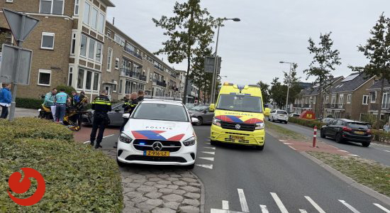 Scooter en auto in botsing in Leeuwarden
