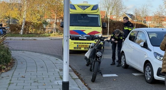 Auto en fatbike in botsing in Leeuwarden