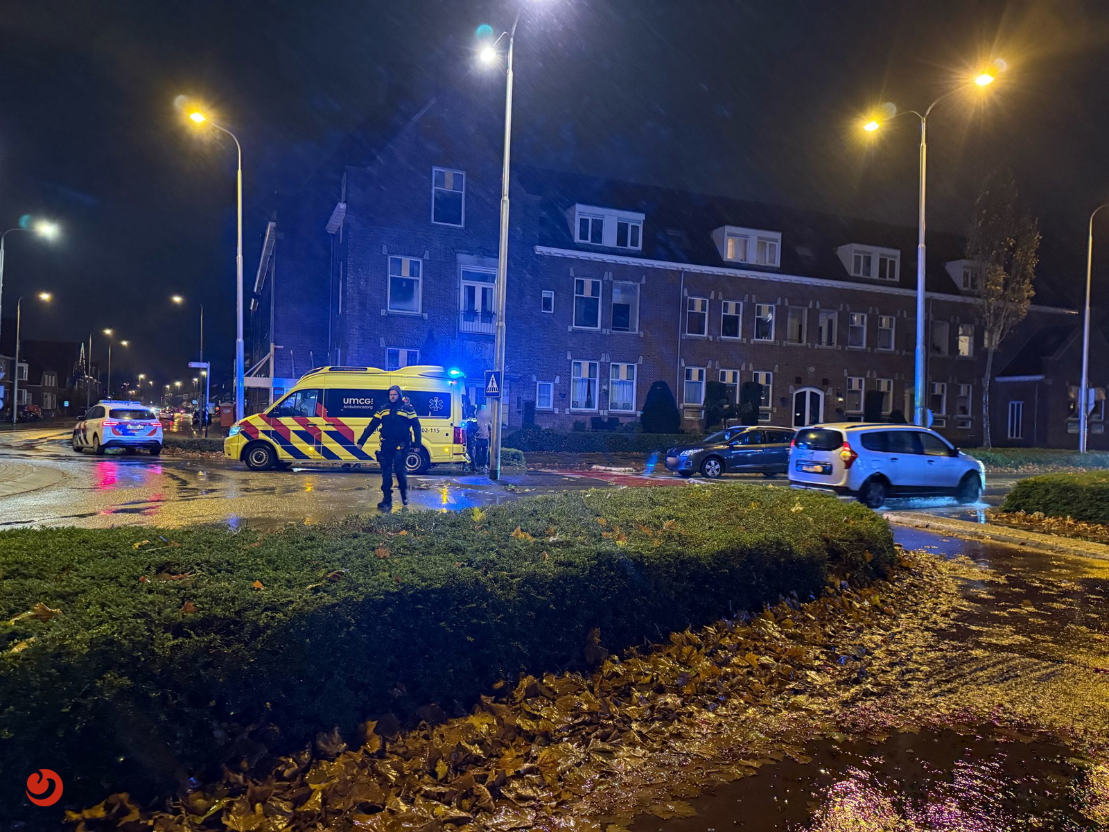 Gewonden bij ongevallen in Leeuwarden tijdens langdurige regenval