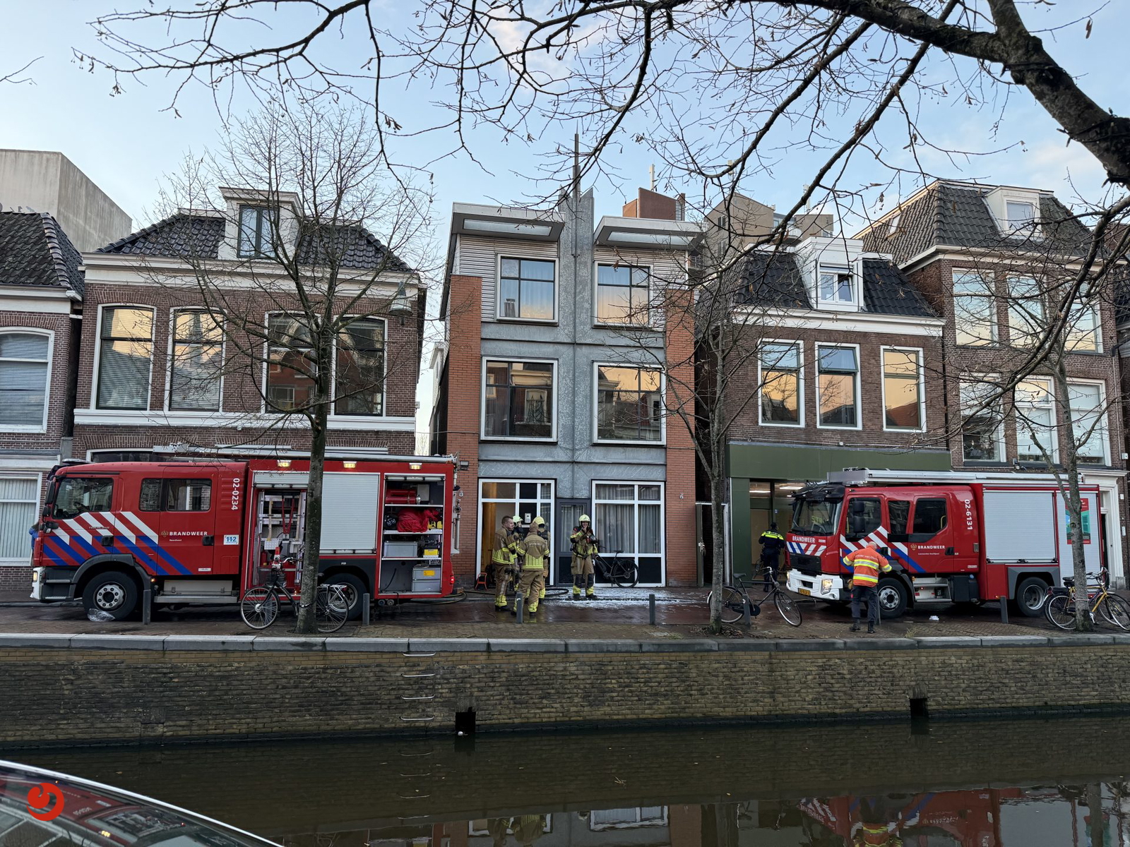 Woningbrand in centrum Leeuwarden