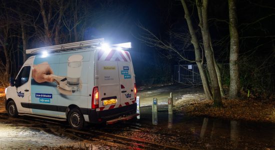 Grote waterstoring in Drachten en omgeving op 2e kerstdag