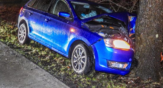 Auto botst tegen boom in Drachtstercompagnie