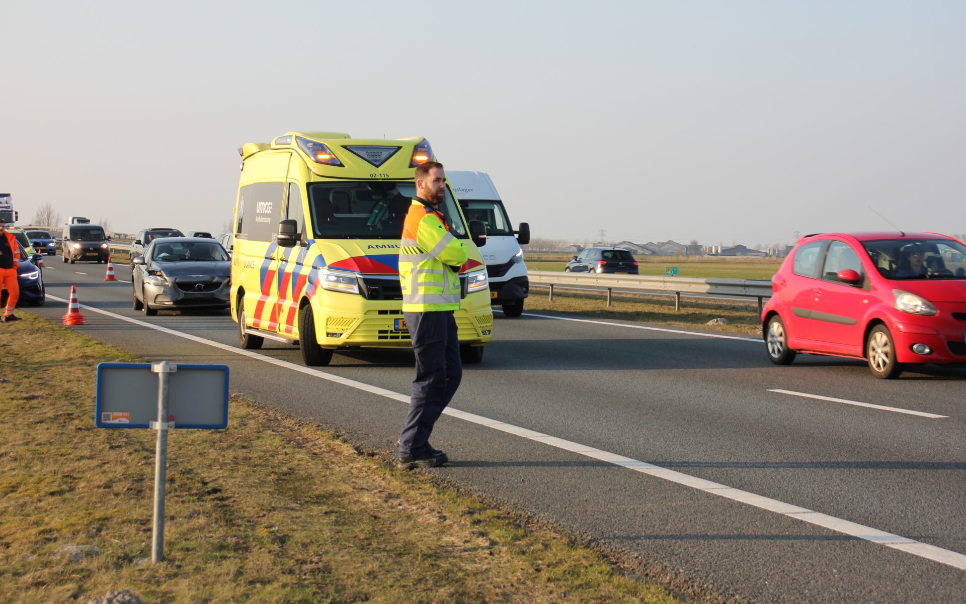 Ongeval in file werkzaamheden N31 Haak om Leeuwarden